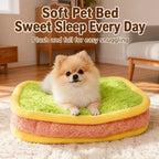 Color-Block Plush Pet Mat — design and construction details