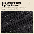 Dotted grip backing of the pet bed