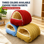 Semi-Enclosed Foam Pet Bed for Cats and Small Dogs