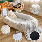 Giant Plush Bolster Dog Bed — design and construction details