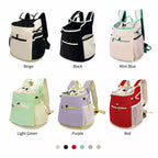 Six color options for the mesh pet carrier backpack