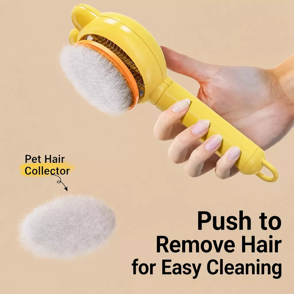Long-Hair Pet Pin Brush for Cats and Dogs
