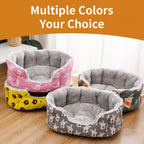 Printed Plush Bolster Pet Bed — design and construction details