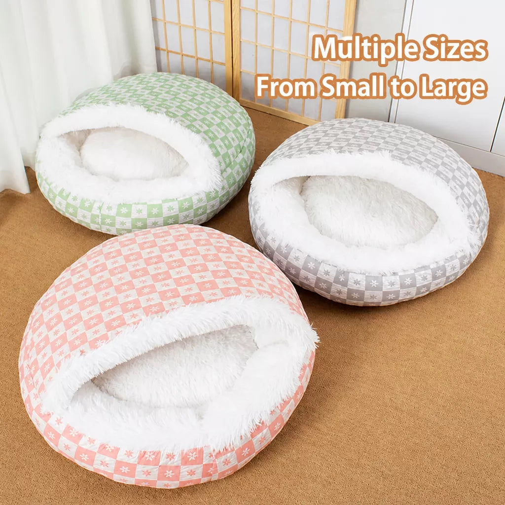 Plush Shell Cave Bed for Cats and Small Dogs - product view