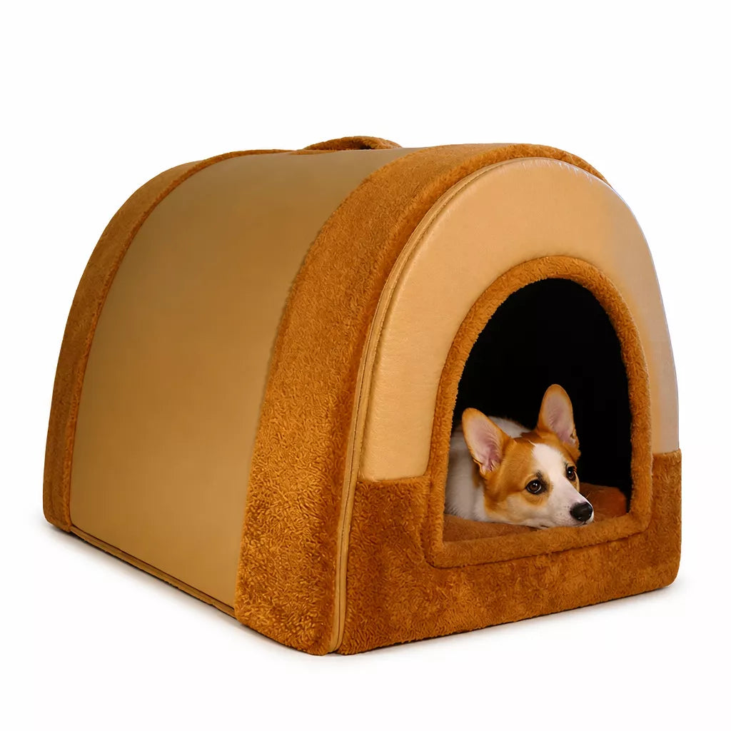 Fold-Flat Plush Pet House — design and construction details
