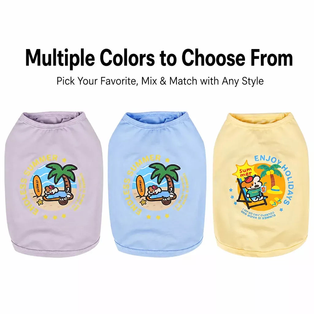 Summer Print Mesh Dog Tank Top for Small Dogs - product view