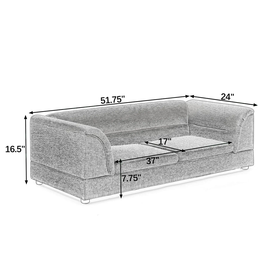 Oversized beige dog sofa dimensions