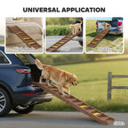 PawHut Foldable Dog Car Ramp with 10 Steps — ramp use examples