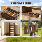 PawHut Foldable Dog Car Ramp with 10 Steps — folding and storage details