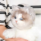 Transparent Cat Grooming Muzzle Helmet product view