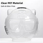 Transparent Cat Grooming Muzzle Helmet feature detail 4