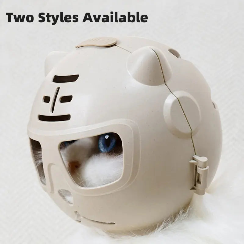Transparent Cat Grooming Muzzle Helmet feature detail 6