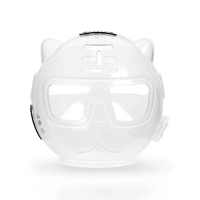 Transparent Cat Grooming Muzzle Helmet variant