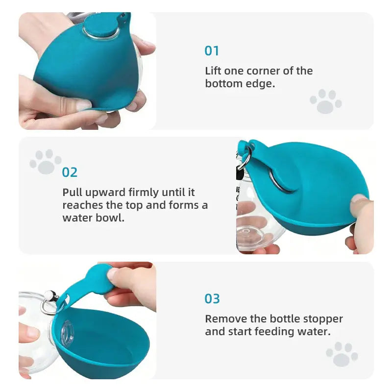 Collapsible Travel Pet Water Bowl with Strap feature detail 8