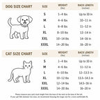 Pet carrier backpack size chart for cats and small dogs