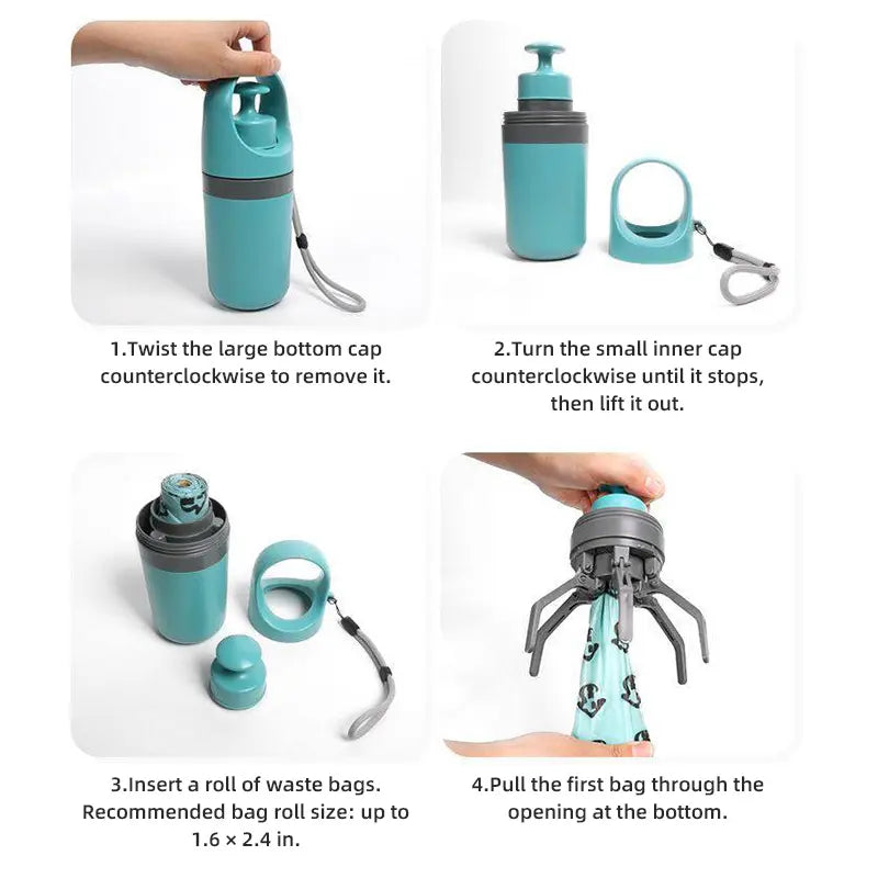 No-Touch Dog Waste Scooper with 15 Bags feature detail 3