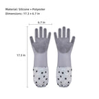 Extra-Long Silicone Pet Bathing Gloves feature detail 6