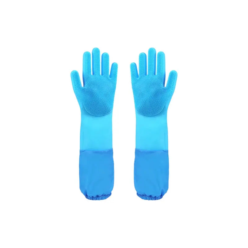 Extra-Long Silicone Pet Bathing Gloves variant