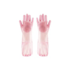 Extra-Long Silicone Pet Bathing Gloves variant