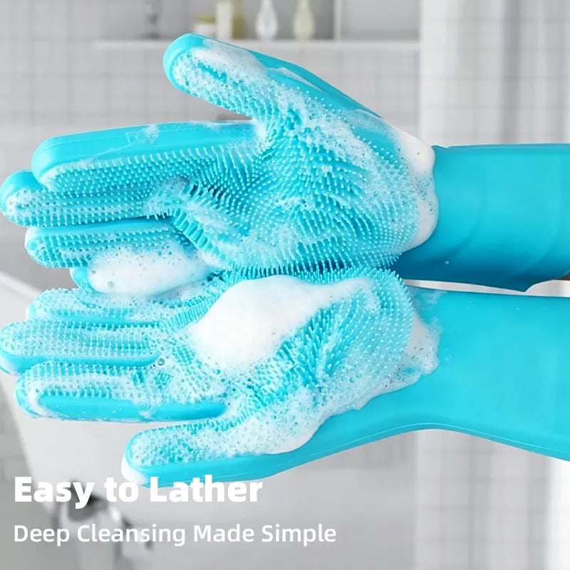 Silicone Pet Bathing Gloves Set feature detail 1