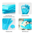 Silicone Pet Bathing Gloves Set feature detail 4
