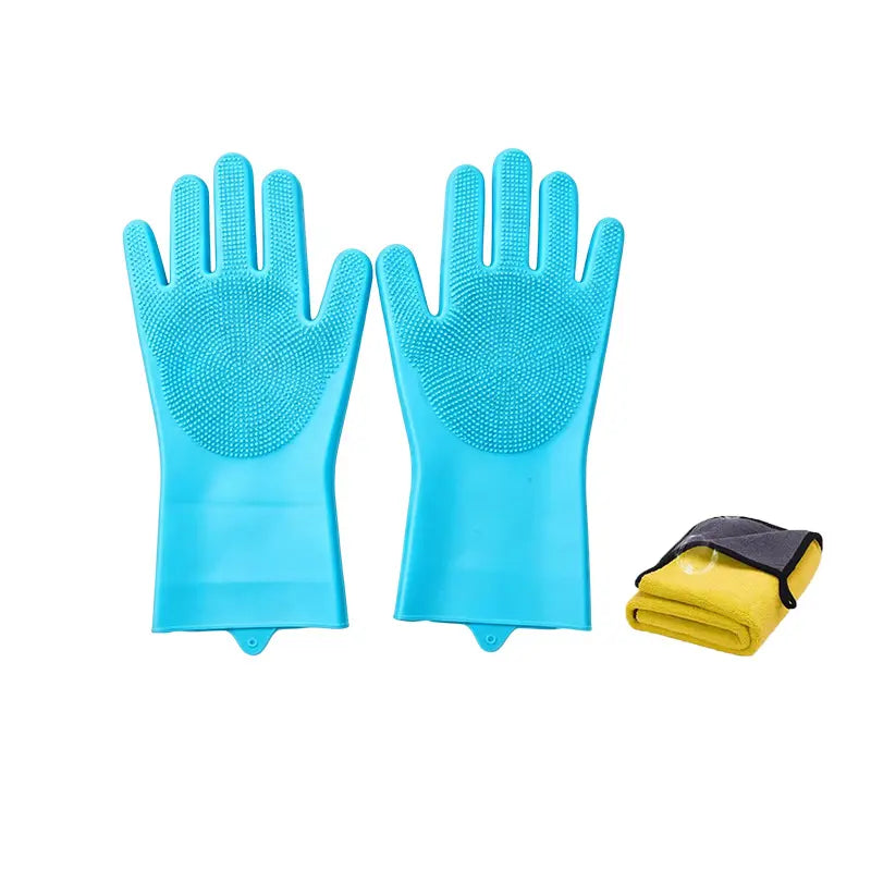 Silicone Pet Bathing Gloves Set variant