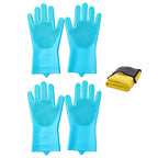 Silicone Pet Bathing Gloves Set variant