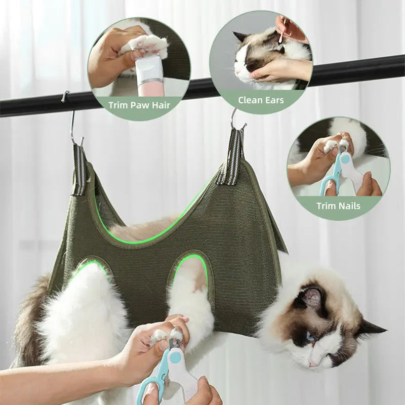 Pet Grooming Restraint Hammock feature detail 1