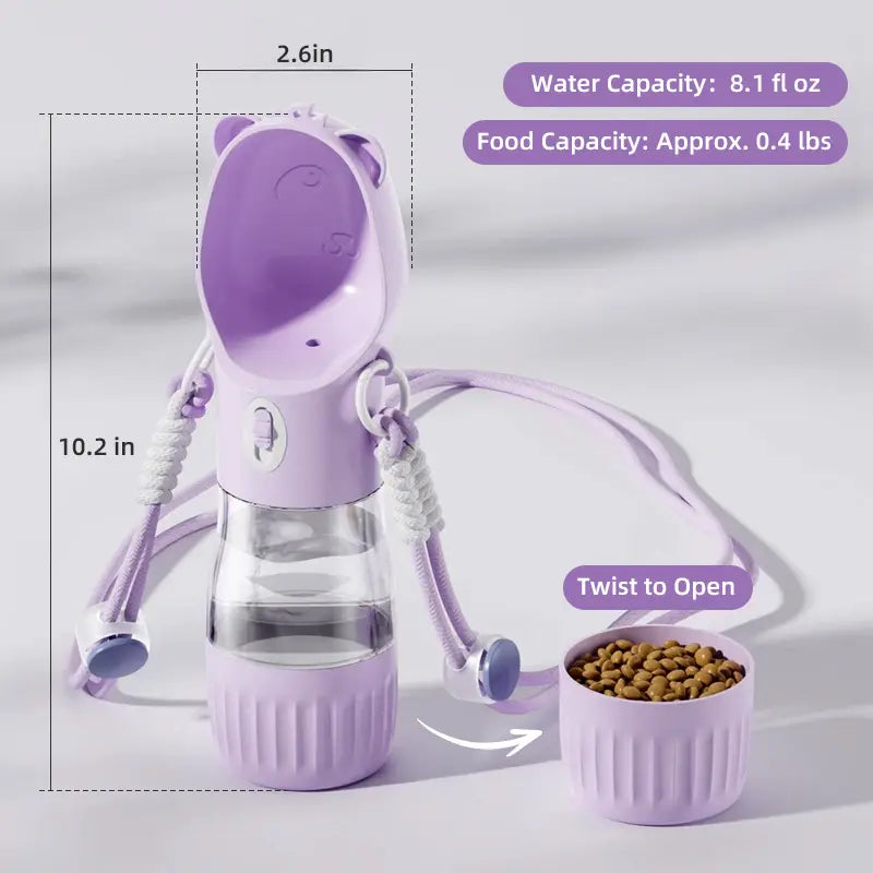 Portable Dog Water Bottle & Food Container variant