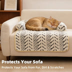 Washable Sofa Protector Pet Mat with Bolster feature detail 1