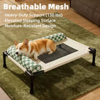 Foldable Elevated Mesh Pet Cot with Bolsters feature detail 1