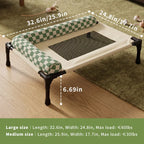 Foldable Elevated Mesh Pet Cot with Bolsters feature detail 6