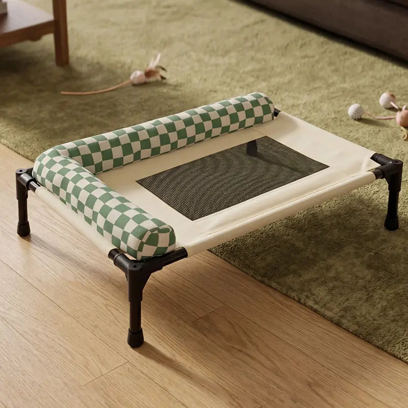 Foldable Elevated Mesh Pet Cot with Bolsters variant