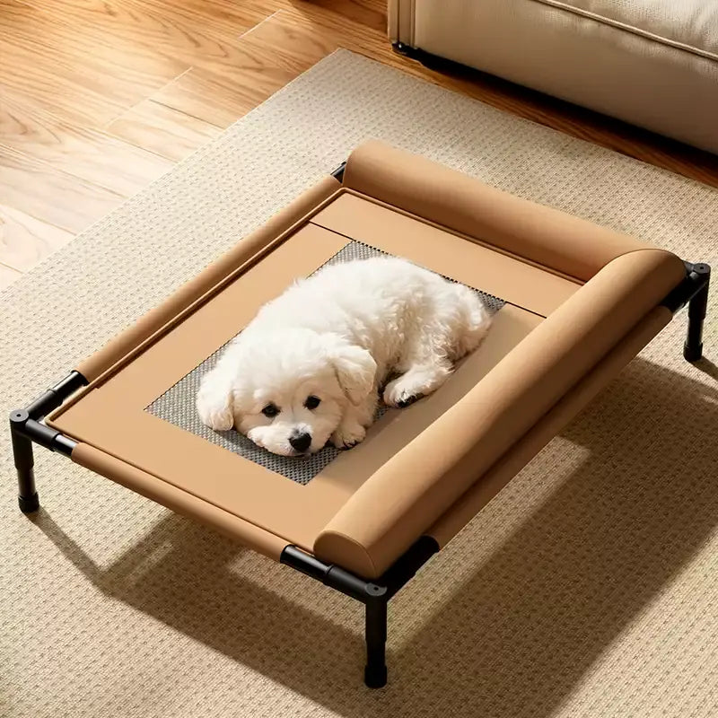 Foldable Elevated Mesh Pet Cot with Bolsters variant