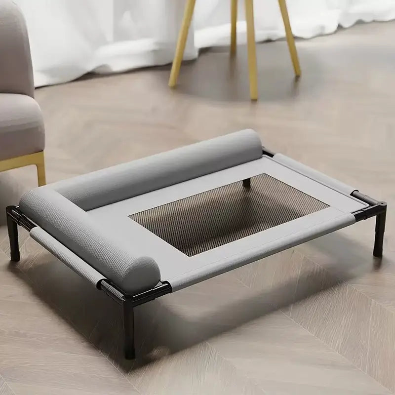 Foldable Elevated Mesh Pet Cot with Bolsters variant