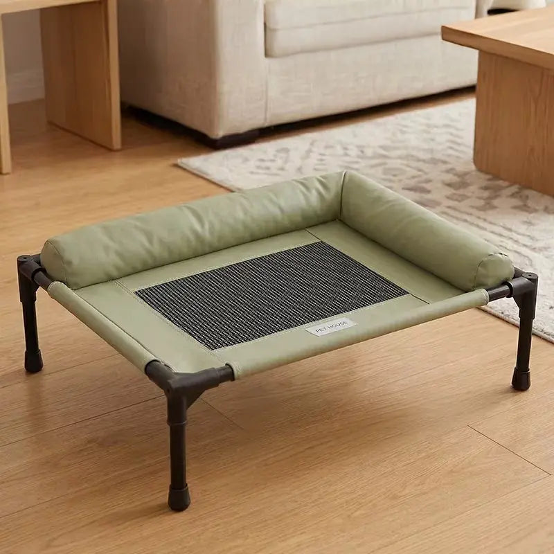 Foldable Elevated Mesh Pet Cot with Bolsters variant