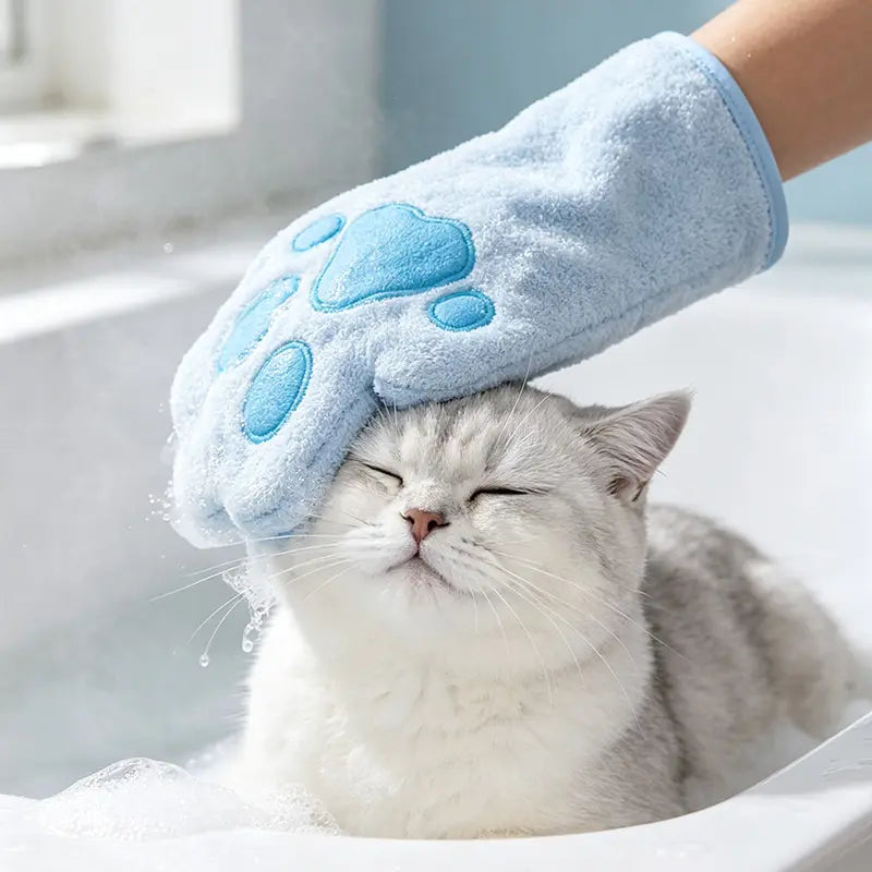 Quick-Dry Microfiber Pet Grooming Mitts Main image