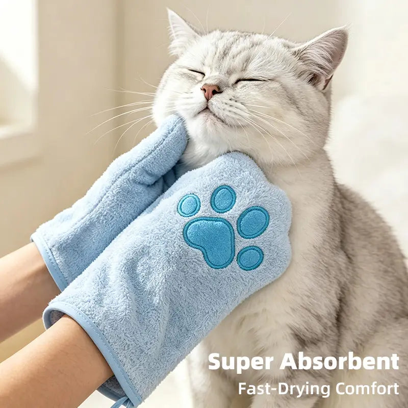 Quick Dry Microfiber Pet Grooming Mitts pmgdj-8586 Secondary image