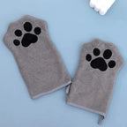 Quick-Dry Microfiber Pet Grooming Mitts – a2-GY