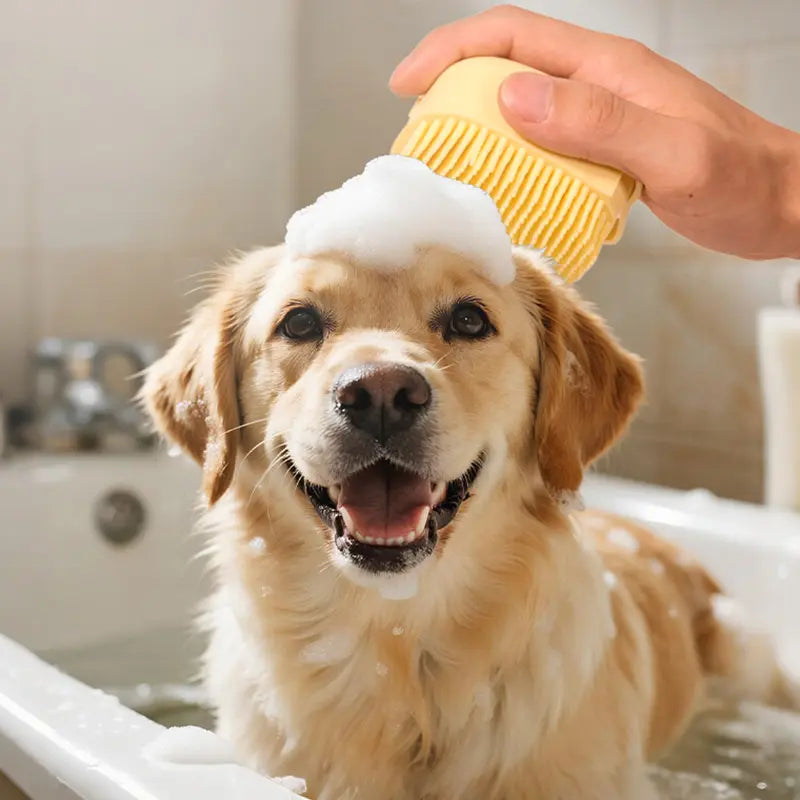 Silicone Pet Bathing & Massage Shampoo Brush product view Main image