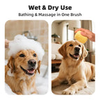 Silicone Pet Bathing & Massage Shampoo Brush feature detail 1