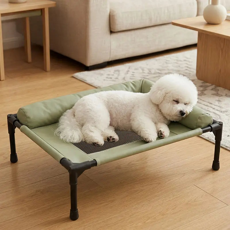 Elevated Pet Cot with Padded Bolsters product view