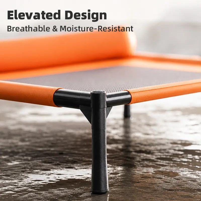Elevated Pet Cot with Padded Bolsters feature detail 3