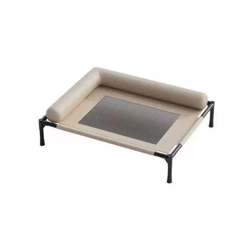 Elevated Pet Cot with Padded Bolsters variant