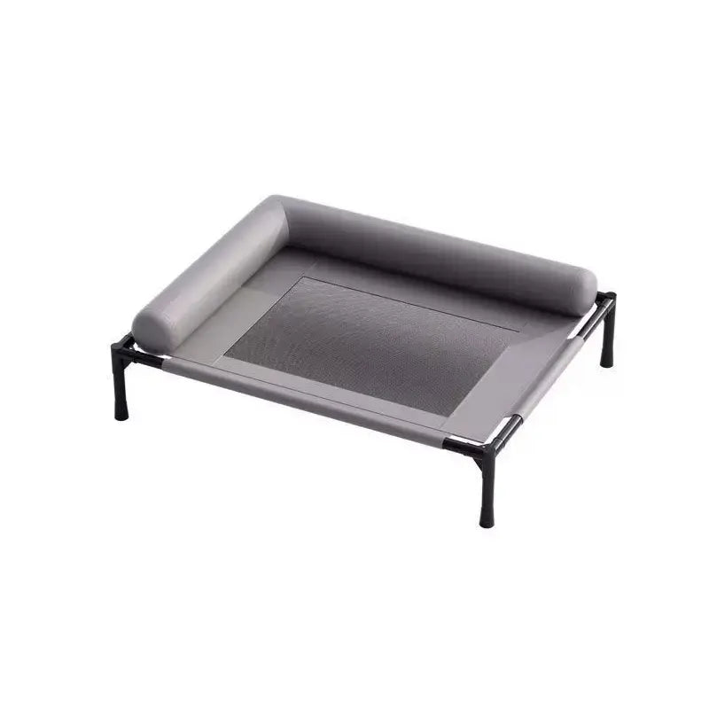 Elevated Pet Cot with Padded Bolsters variant