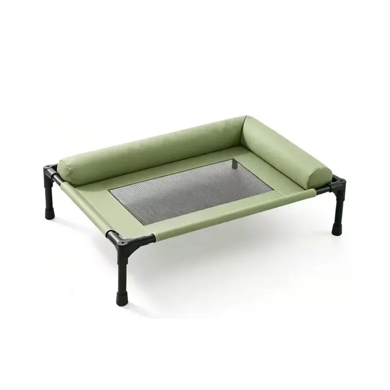 Elevated Pet Cot with Padded Bolsters variant