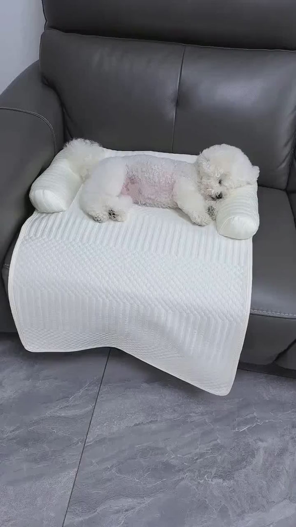 Washable Sofa Protector Pet Mat with Bolster pkaj-8584