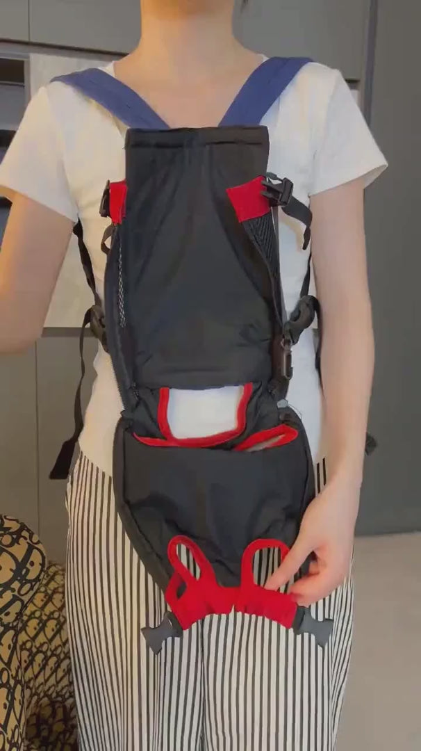 Breathable Hands-Free Pet Carrier Backpack for Cats & Small Dogs pwwmm-8582