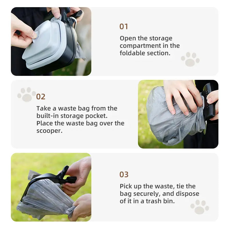 Foldable Dog Waste Bag Dispenser with Storage feature detail 4