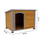 Raised Wooden Dog House with Sloped Roof — dog house dimensions